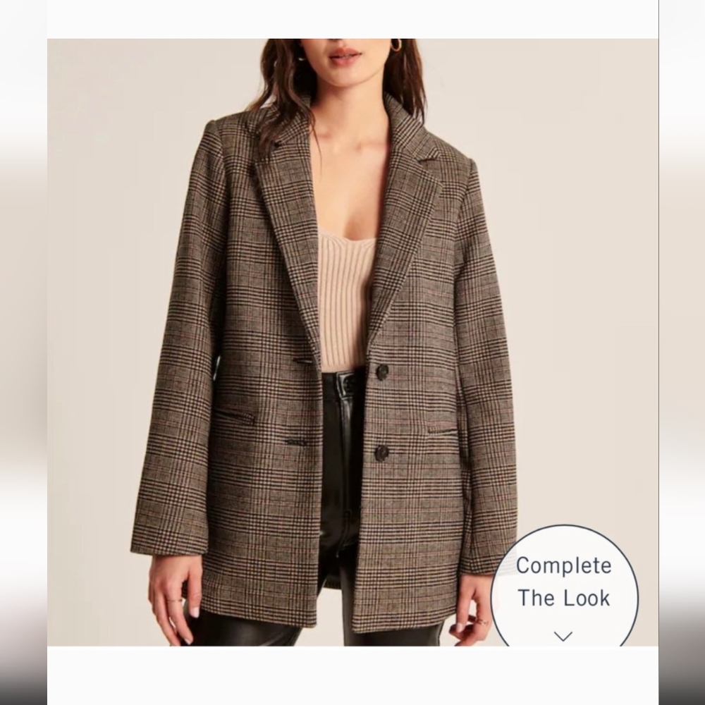 Abercrombie & Fitch Wool-Blend Blazer Jacket